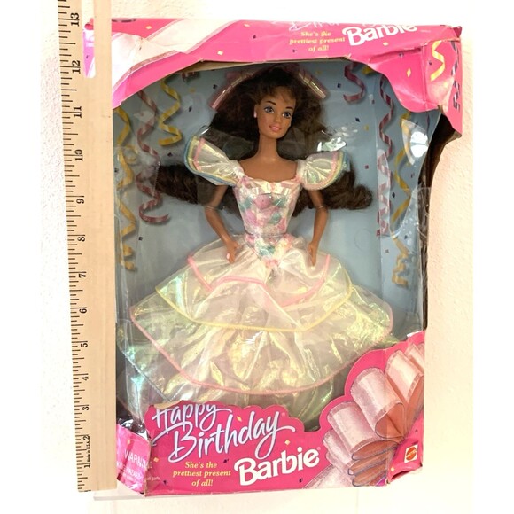 Mattel African American "Happy Birthday Barbie" 1966-1994 Never out of Box-Notes - Picture 4 of 8